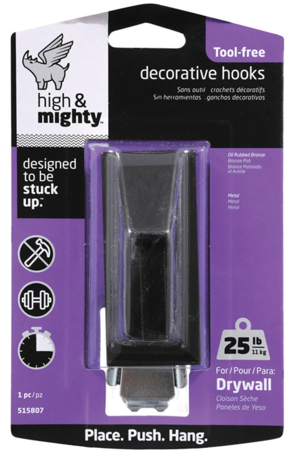 High & Mighty 515807 Decorative Hook, Oil Rubbed Bronze