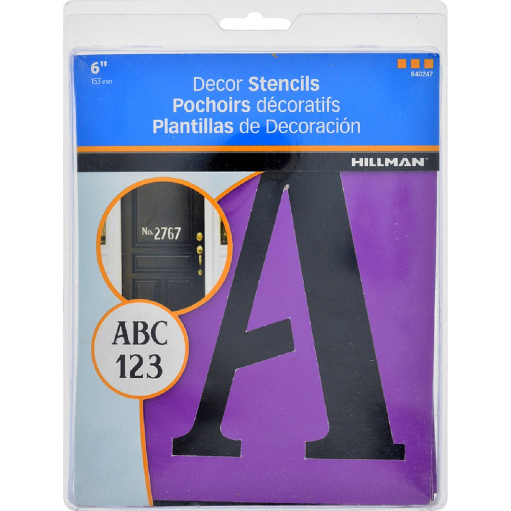 Hillman 840247 Serif Stencil Set, Card Stock, 6 inch