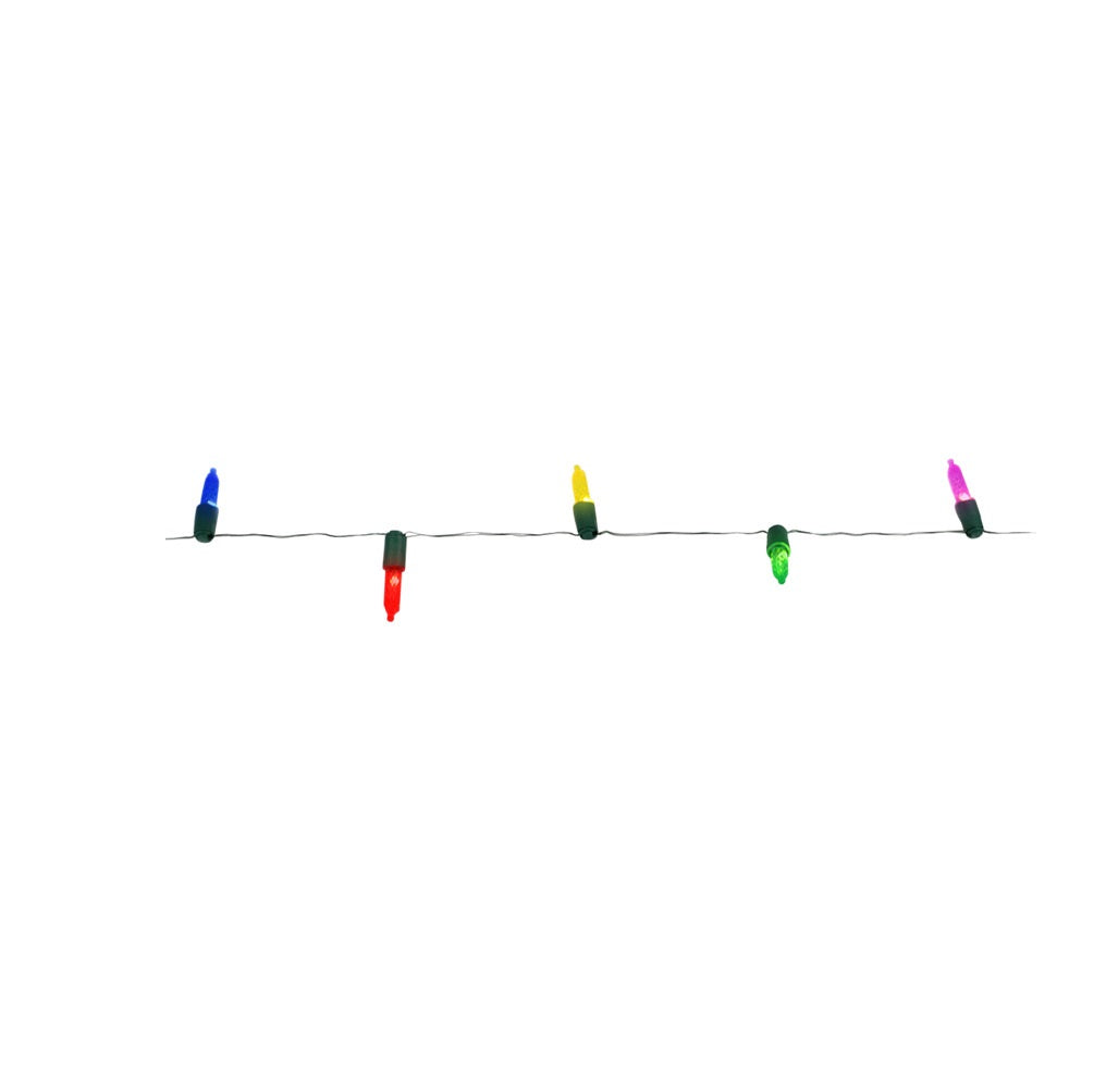 Holiday Bright Lights BOG12-50GPVCMU G12 Battery Operated Christmas Light Set, MultiColored, 50 Lights
