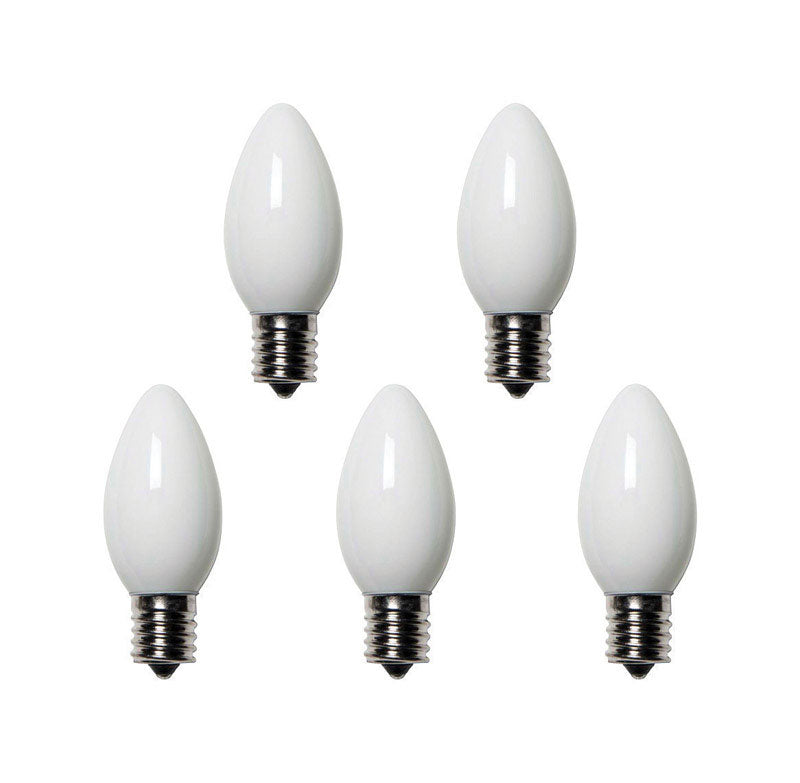 Holiday Bright Lights BU25C9-OWHA Christmas C9 Light Bulbs, White, 1"