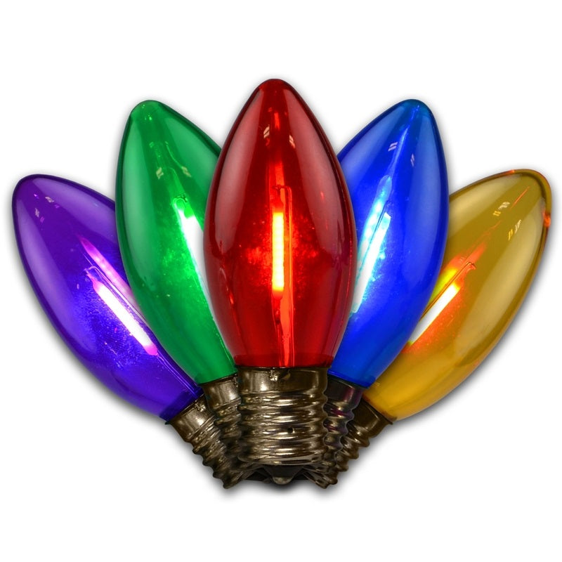 Holiday Bright Lights BU25FLDSC9-TMUA C9 LED Christmas Light Bulbs, Assorted color