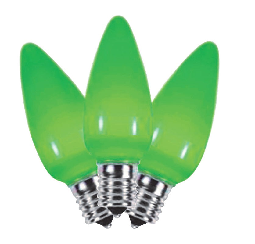Holiday Bright Lights BU25LEDSC9-OGRA C9 LED Christmas Light Bulbs, Green