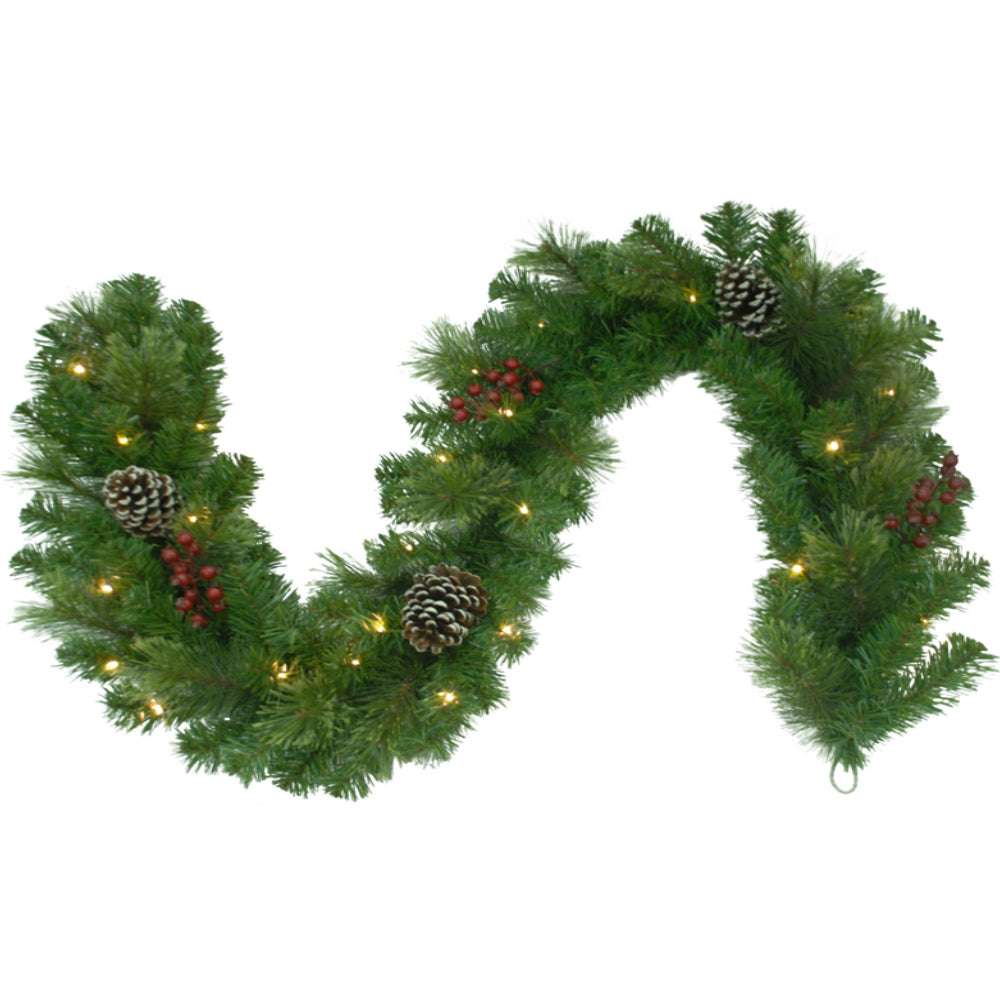 Holiday Bright Lights GARLTD-6-BSDWW LED Christmas Garland, 6FT X 10IN