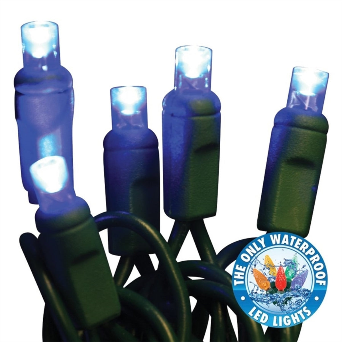 Holiday Bright Lights LEDBX-WA50-BL6 LED Christmas Light Set, 50 Lights