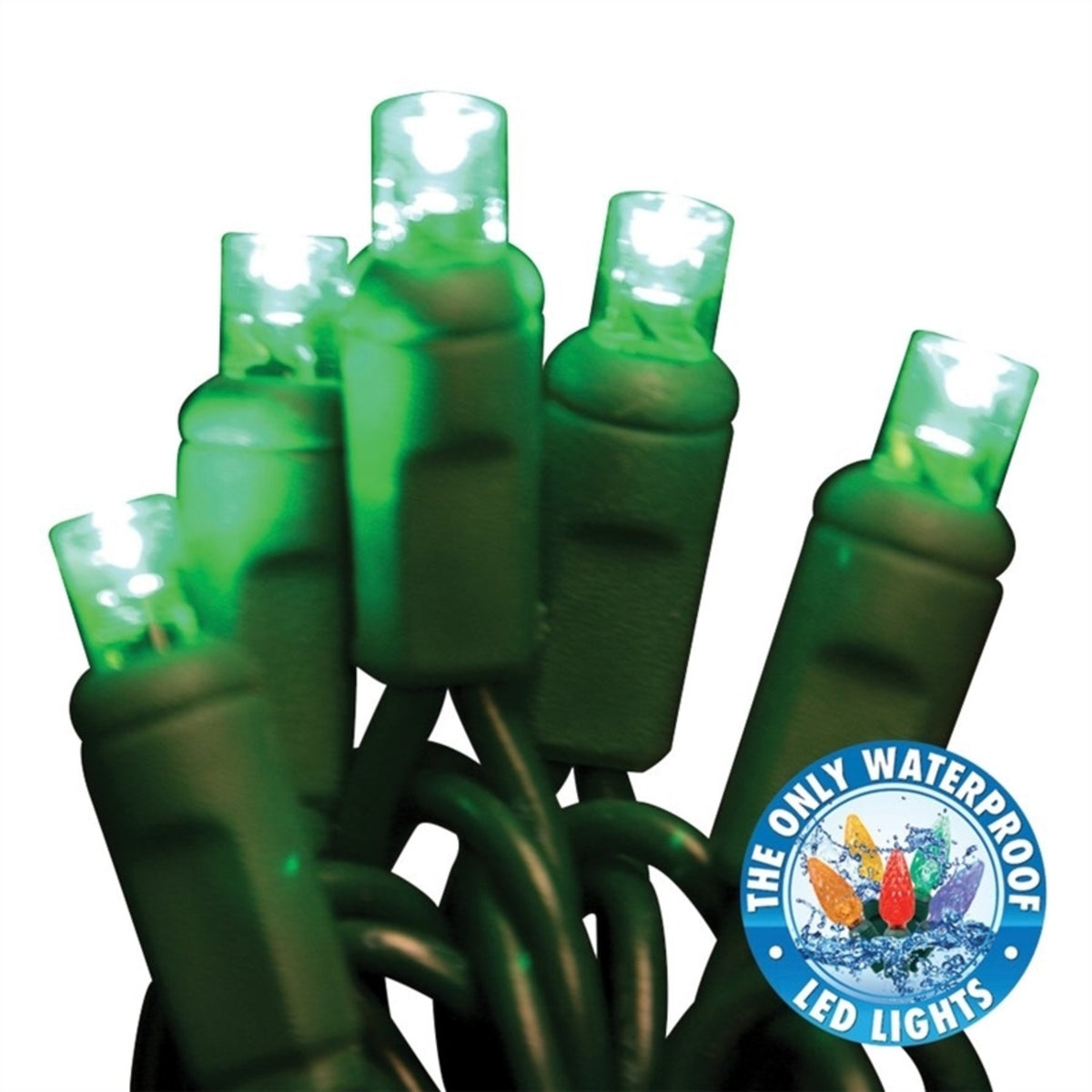Holiday Bright Lights LEDBX-WA50-GR6 LED Christmas Light Set, 50 Lights