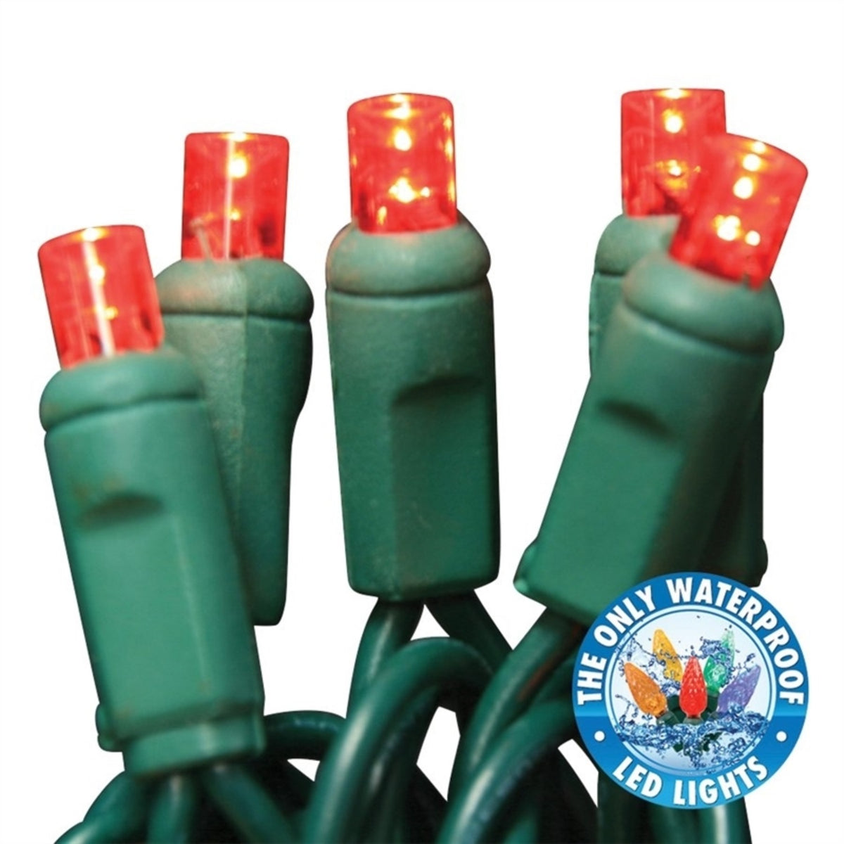 Holiday Bright Lights LEDBX-WA50-RD6 LED Christmas Light Set, 50 Lights