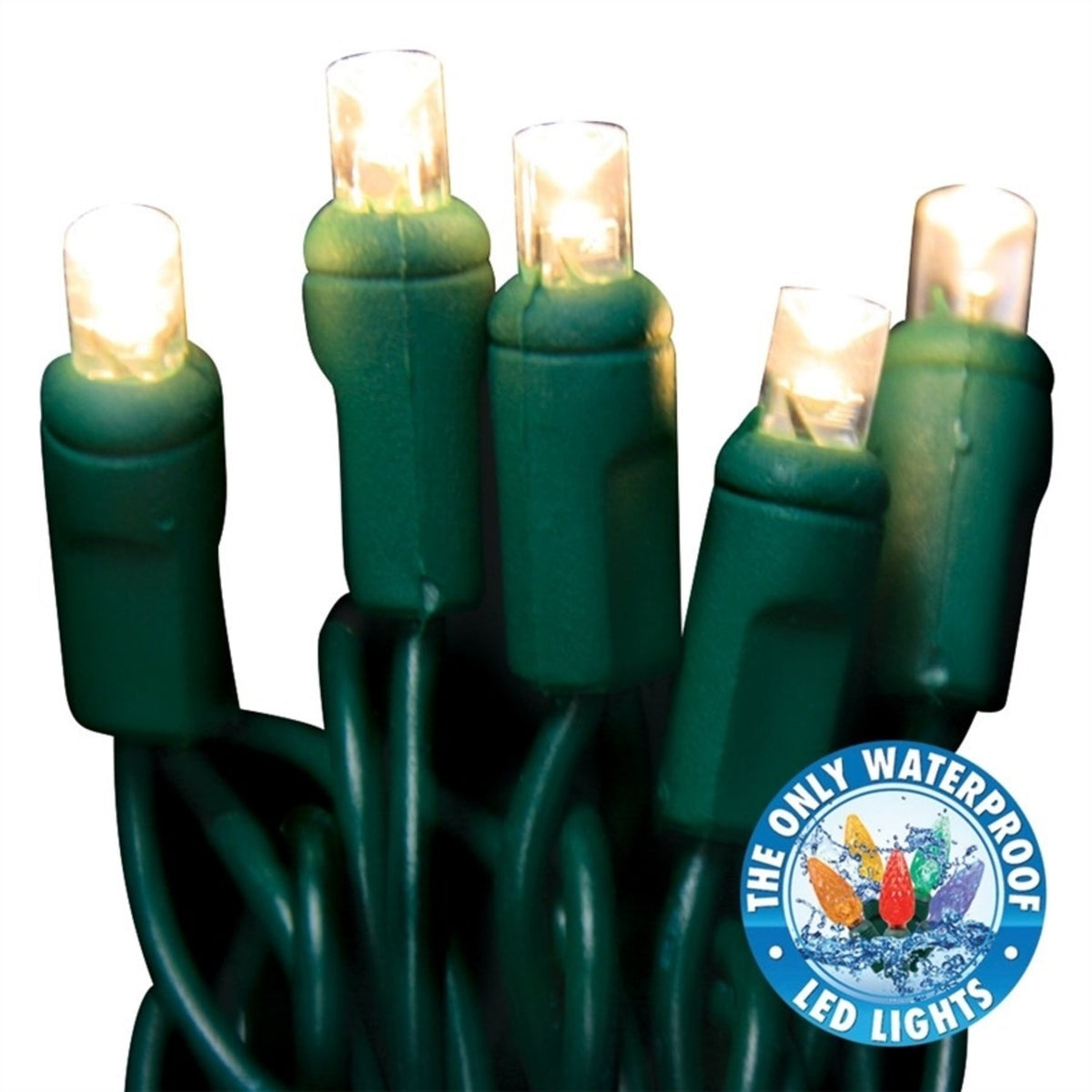 Holiday Bright Lights LEDBX-WA50-WW6 LED Christmas Light Set, 50 Lights