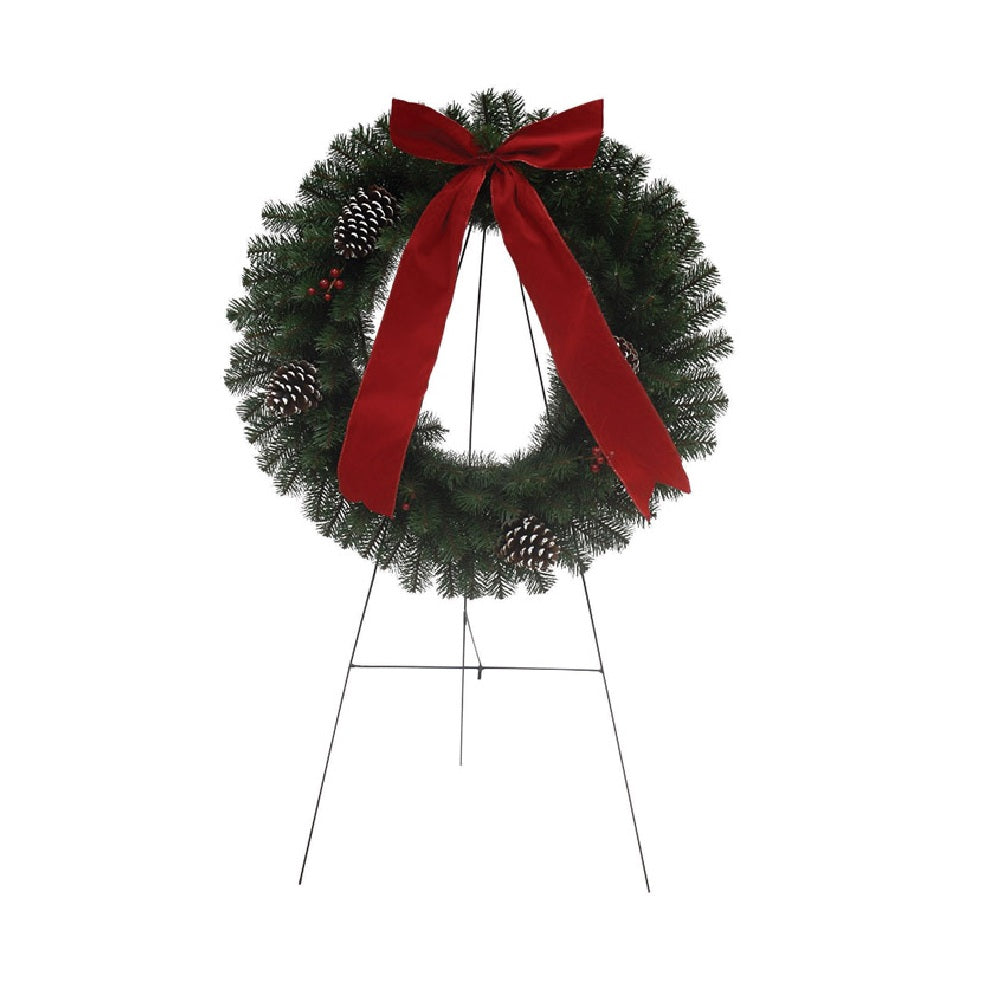 Holiday Bright Lights MEMWR-30A Christmas Memorial Wreath With Stand