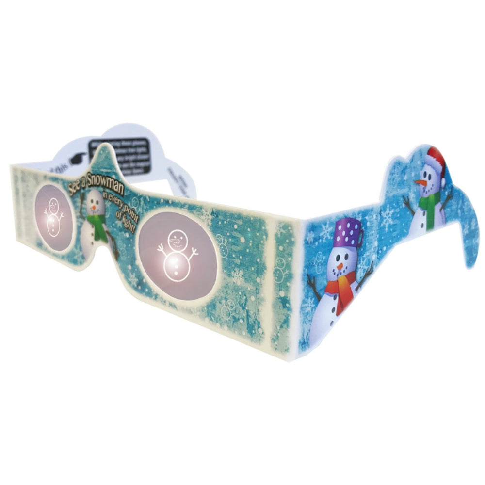 Holiday Specs hlcounter Look At Lights Snowman 3D Glasses, Cardboard