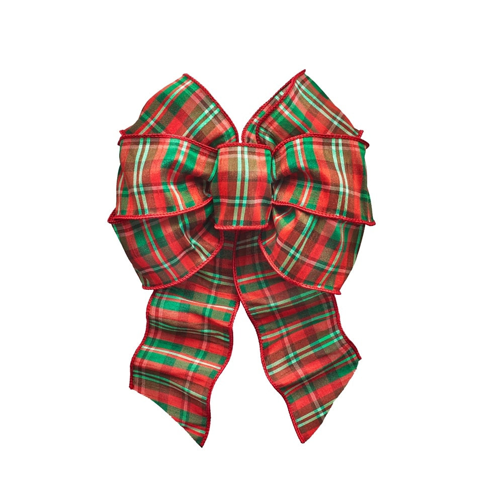 Holiday Trims 6159 Wired Christmas Bow, Red/Green