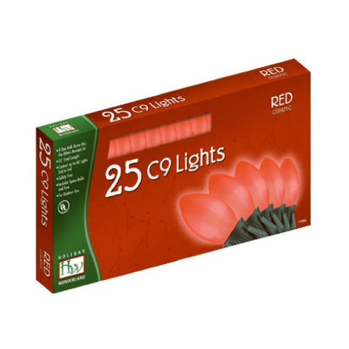 Holiday Wonderland 2924R-88 C9 Christmas Light Set, Red, 25 Count