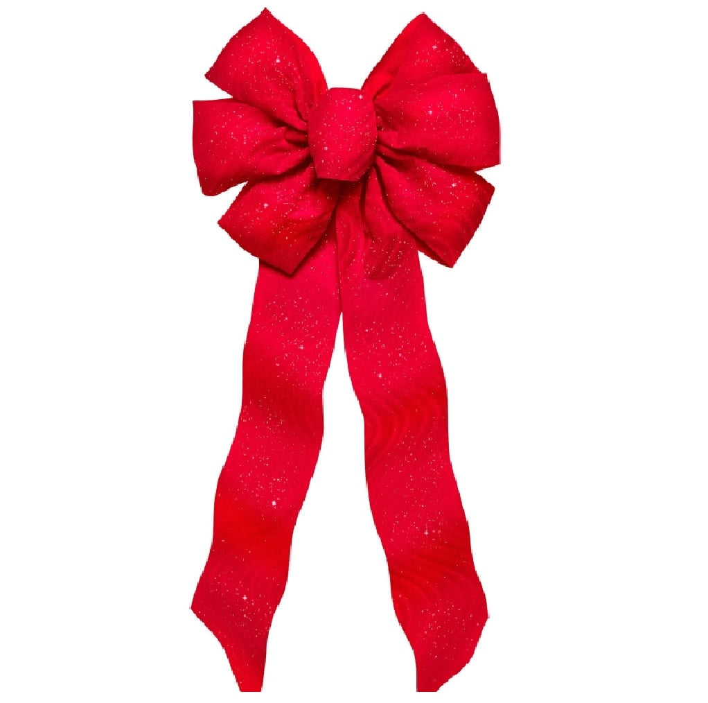 Holidaytrims 6675 Gift Bow, Red/Silver
