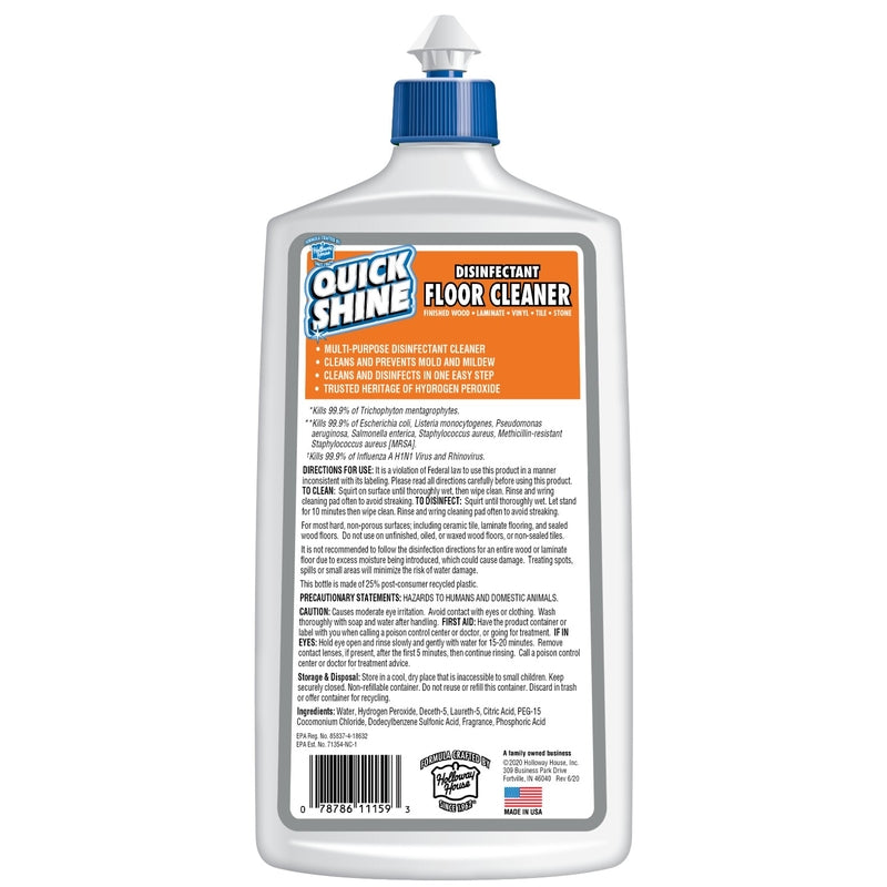 Holloway House 11159-3 Quick Shine Disinfectant Floor Cleaner, 27 Oz