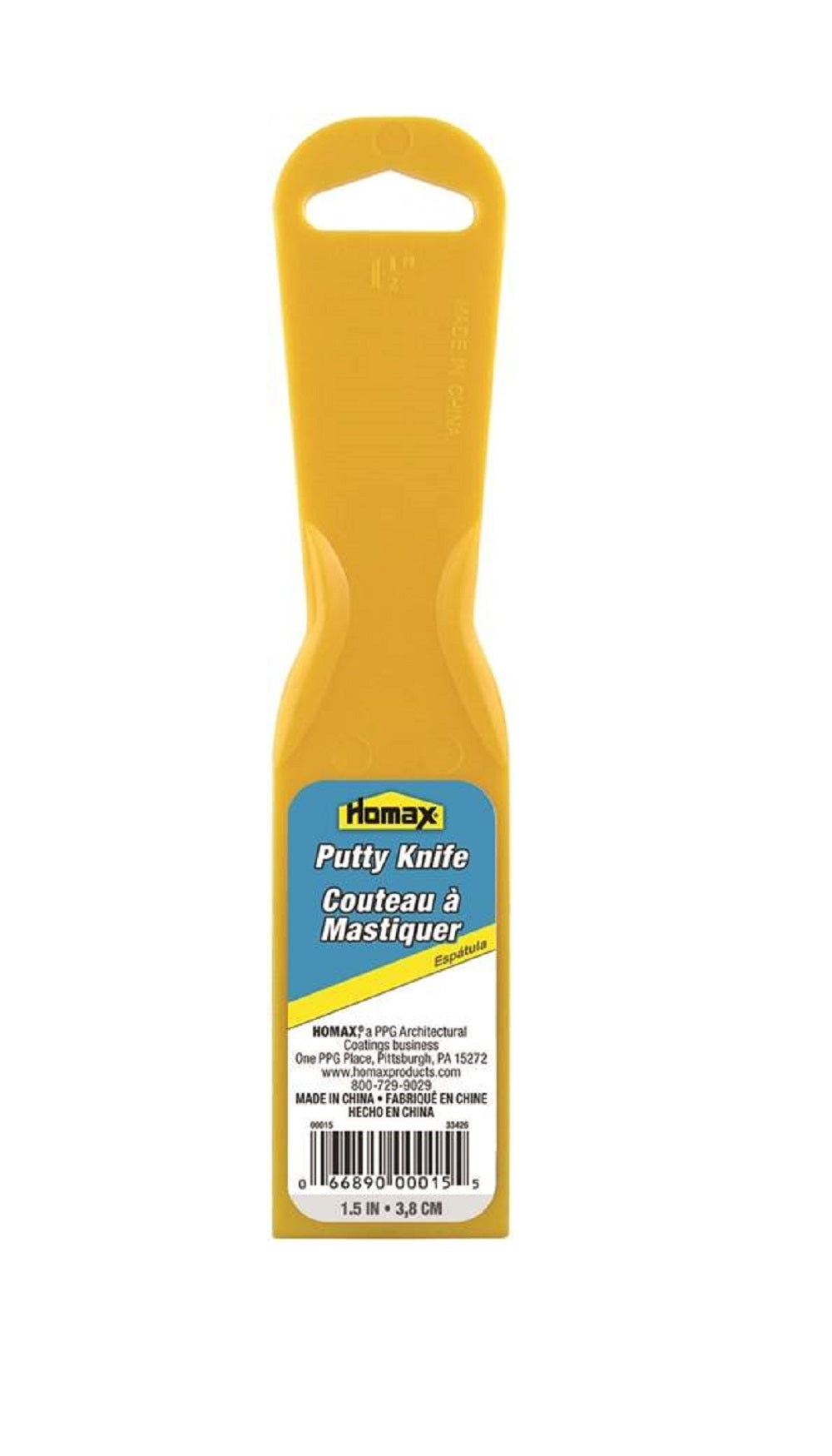 Homax 00015 Plastic Putty Knife, 1-1/2"