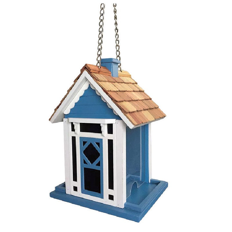 Home Bazaar HBAC-9033 Bellport Wood Hanging Bird Feeder, 2 Port