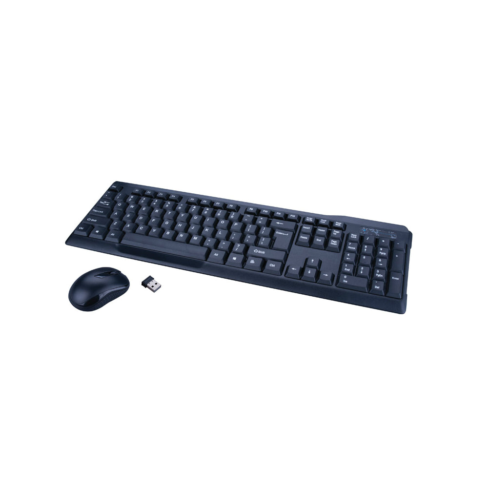 Home Plus HP-WRSKYBM Wireless Keyboard and Optical Mouse, Black
