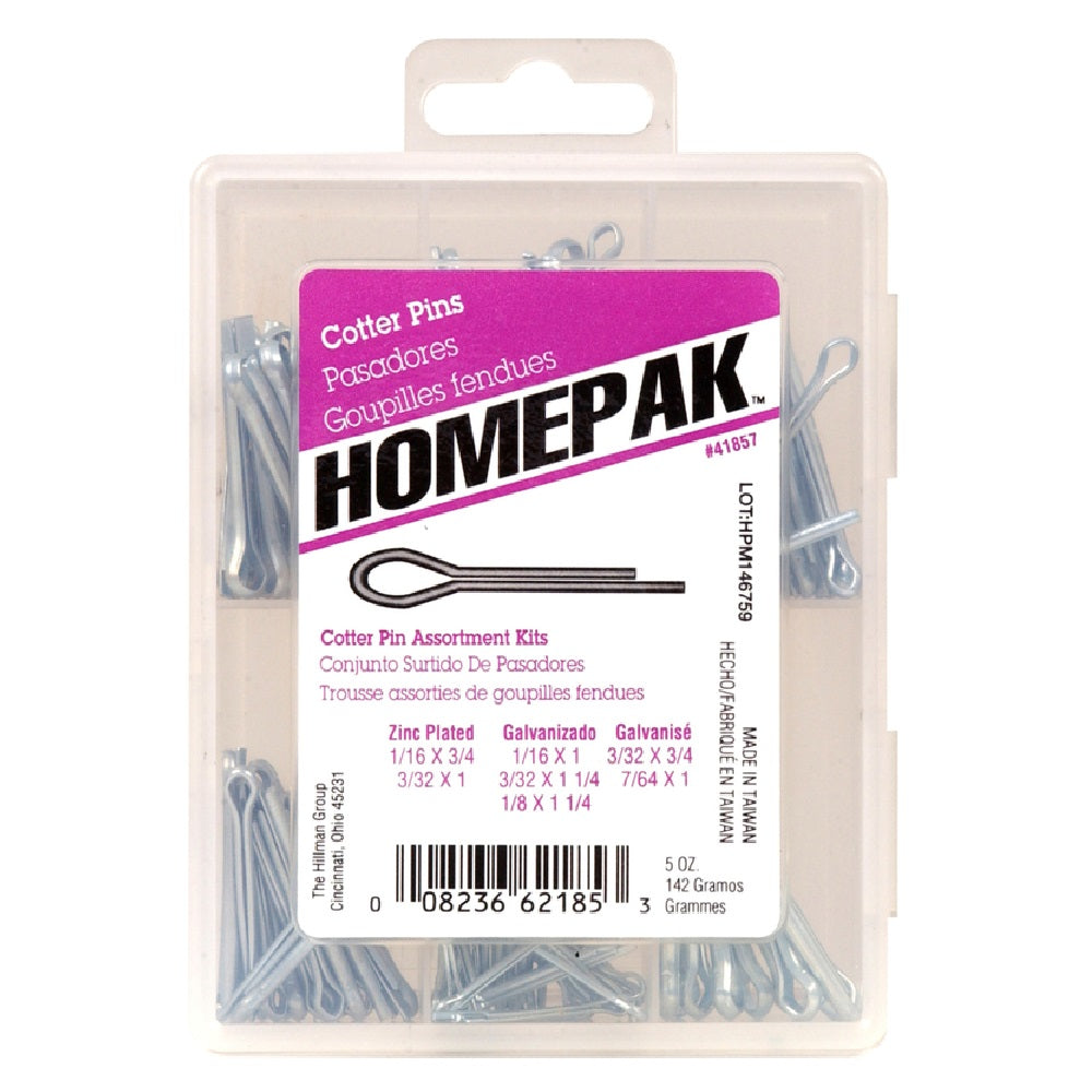 Homepak 41857 Cotter Pin Kit, Zinc Plated, Steel