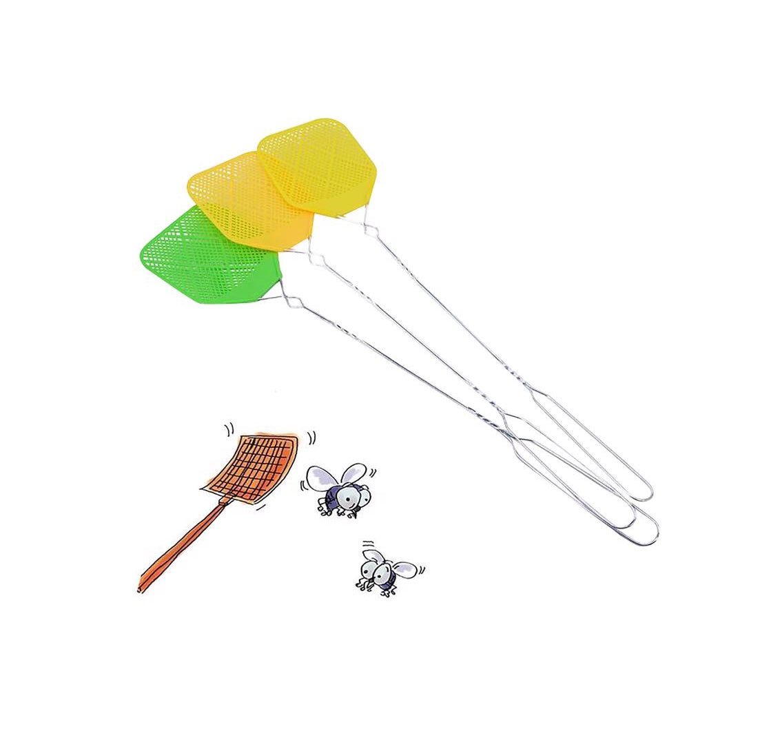 Homeplus+ HDFS003 Fly Swatter, Assorted Colors, Plastic