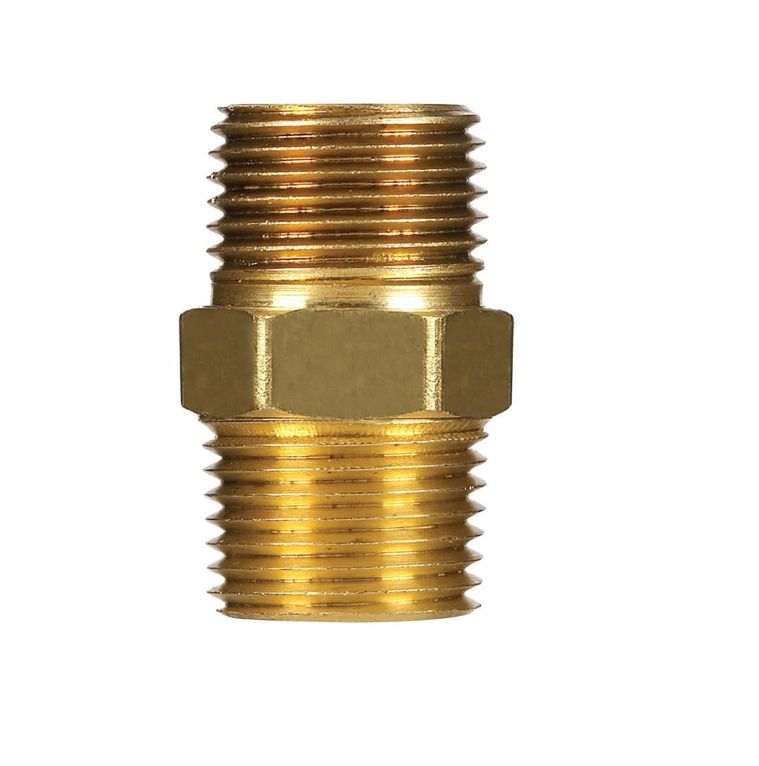 Homeplus+ 6JC101010721011 Hex Nipple, Yellow Brass