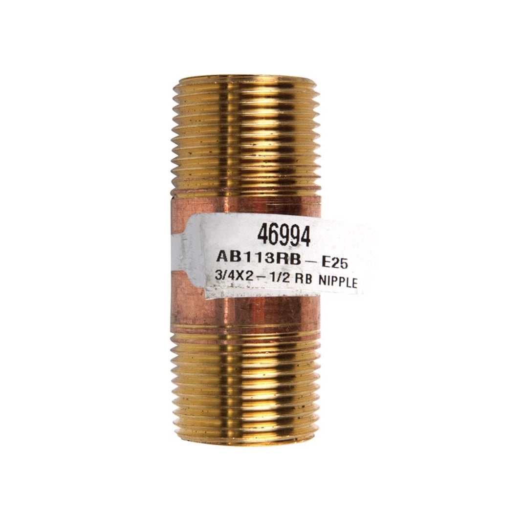 Homeplus+ 6JC126300201049 MPT Nipple, Red Brass