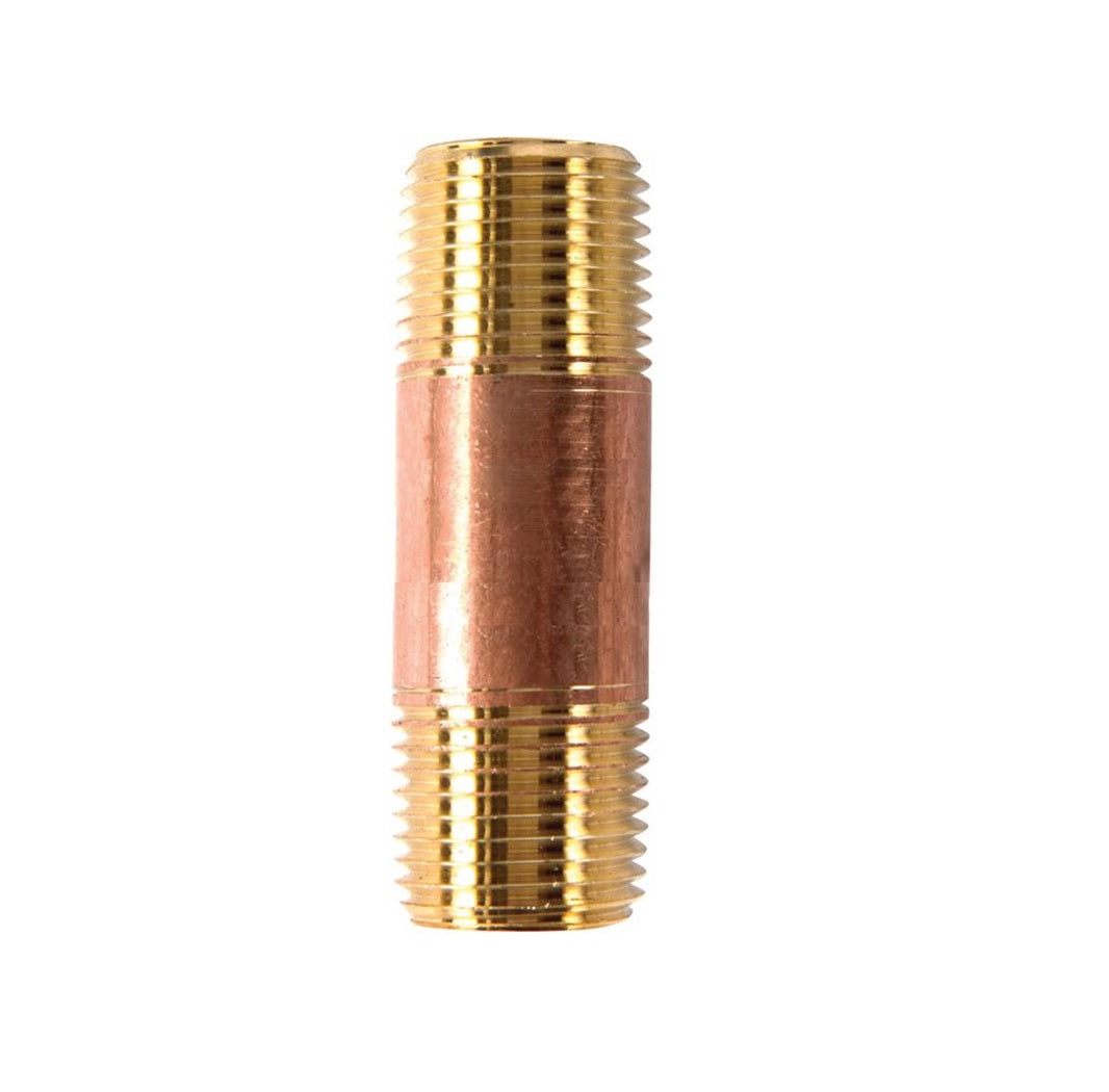 Homeplus+ 6JC126300201040 MPT Nipple, Red Brass