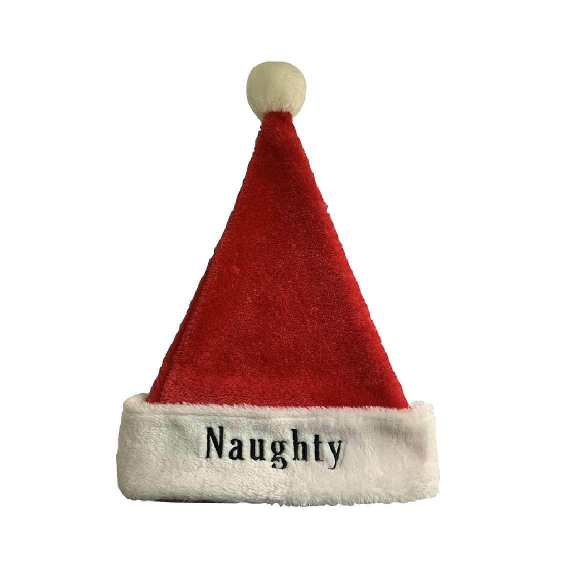 Hometown Holidays 28703 Naughty/Nice Santa Hat, Red/White