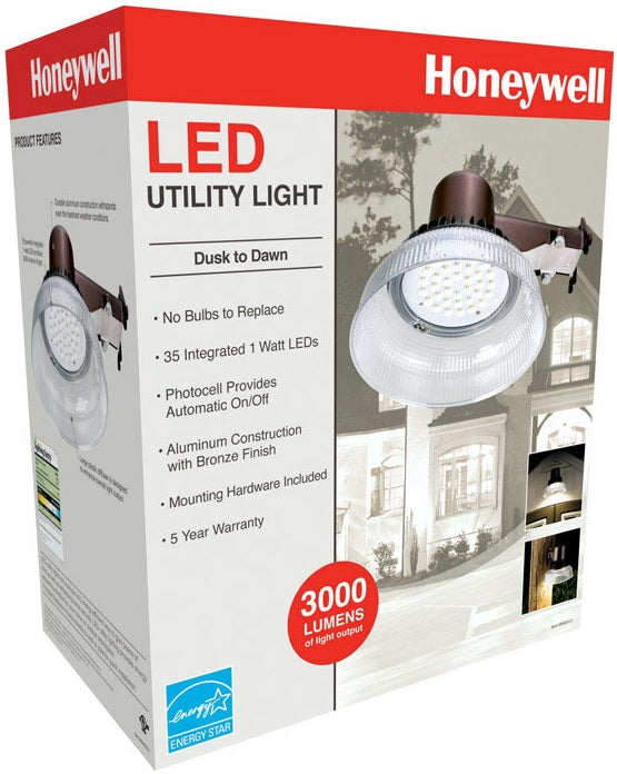 Honeywell MA0121 Outdoor LED Area Light, 120 Volts, 39 Watts