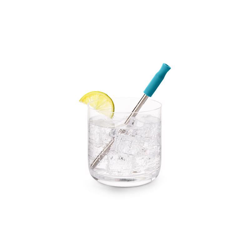 Houdini 5273271 Cocktail Straws, Stainless Steel/Silicone, Set of 4