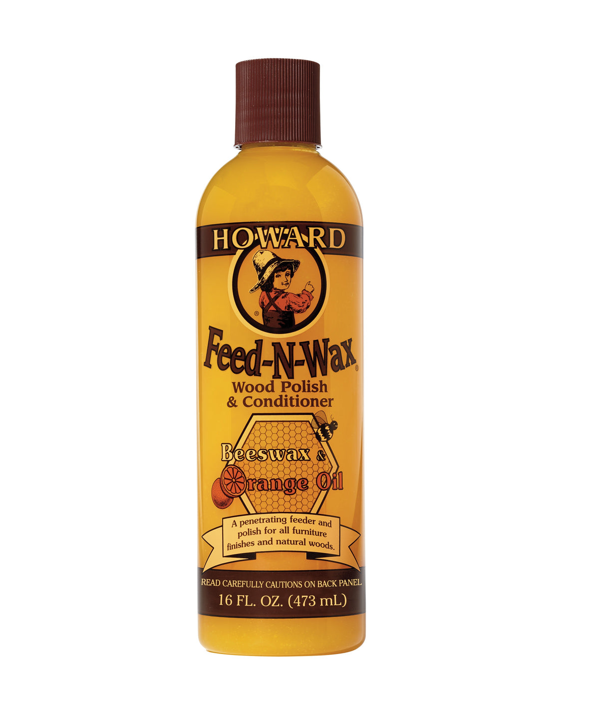 Howard FW0016 Feed-N-Wax Wood Polish and Conditioner, 16 Oz