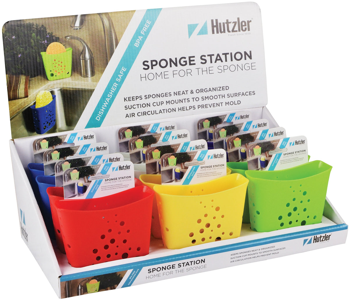 Hutzler 7077PRO Sponge Station, Assorted Colors