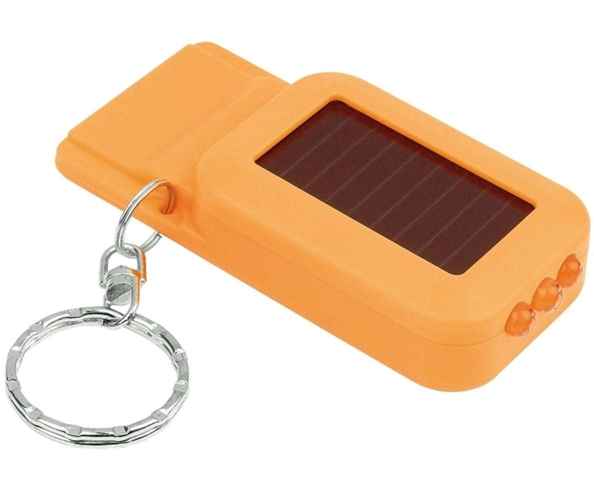 Hy-Ko KC627 2GO Solar LED Safety Whistle Key Chain, Orange