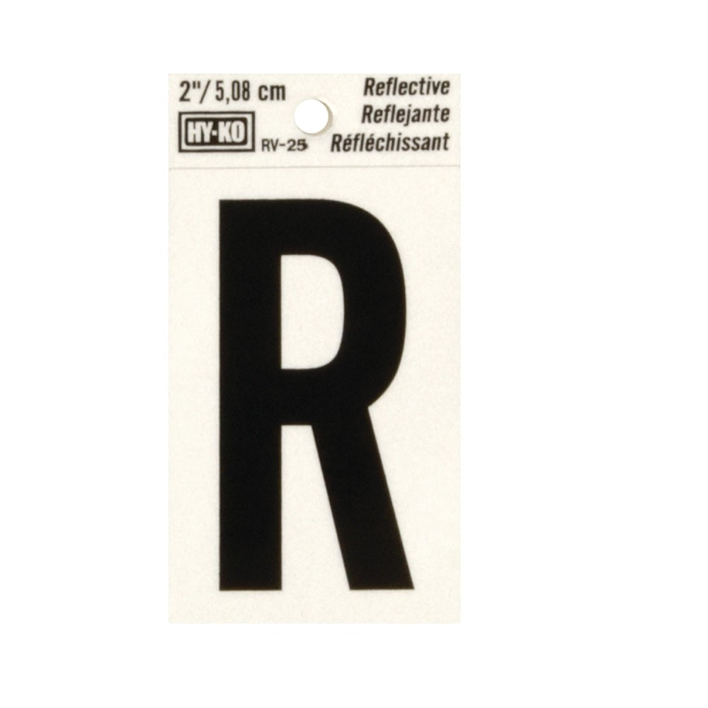 2 Inch Letter R Hy-Ko RV-25/R Reflective Letter, 2 Inch, Vinyl — LIfe and Home