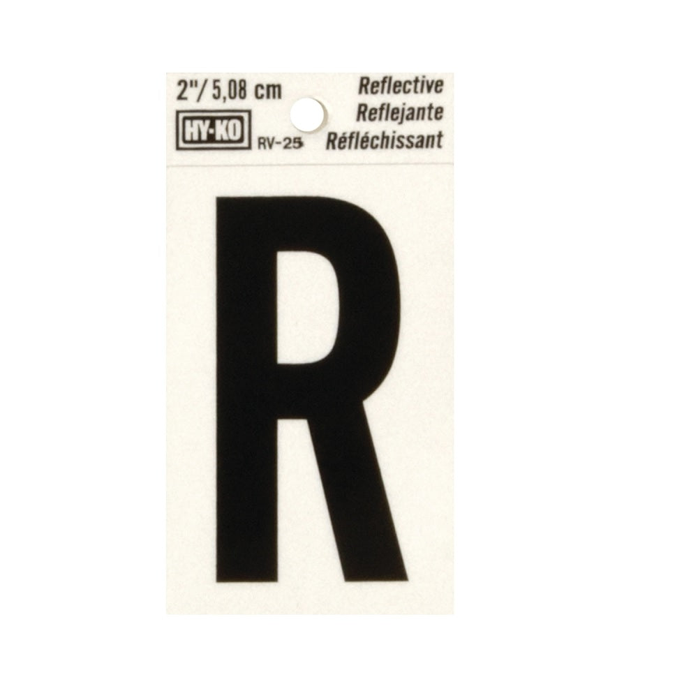 Hy-Ko RV-25/R Reflective Letter, 2 Inch, Vinyl