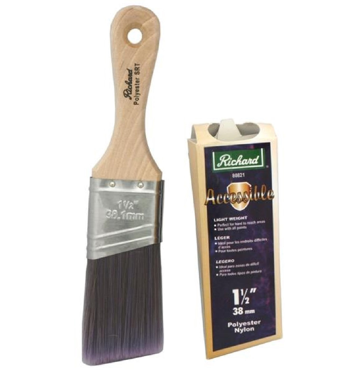 Hyde 80821 Richard Angular Paint Brush, 1-1/2"