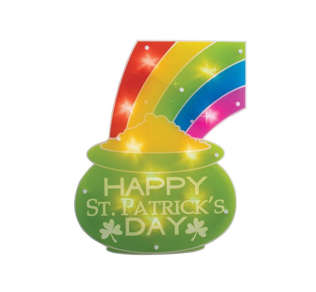 IG Design 31603D St. Patrick's Day Shimmer Decoration, Window