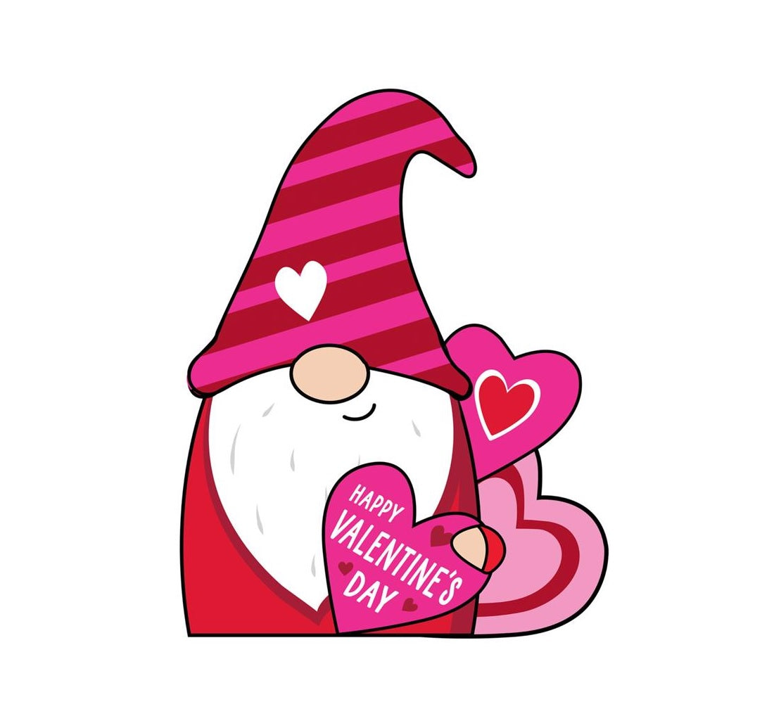 IG Design IG171237D Valentine's Day Shimmer Decoration, Gnome
