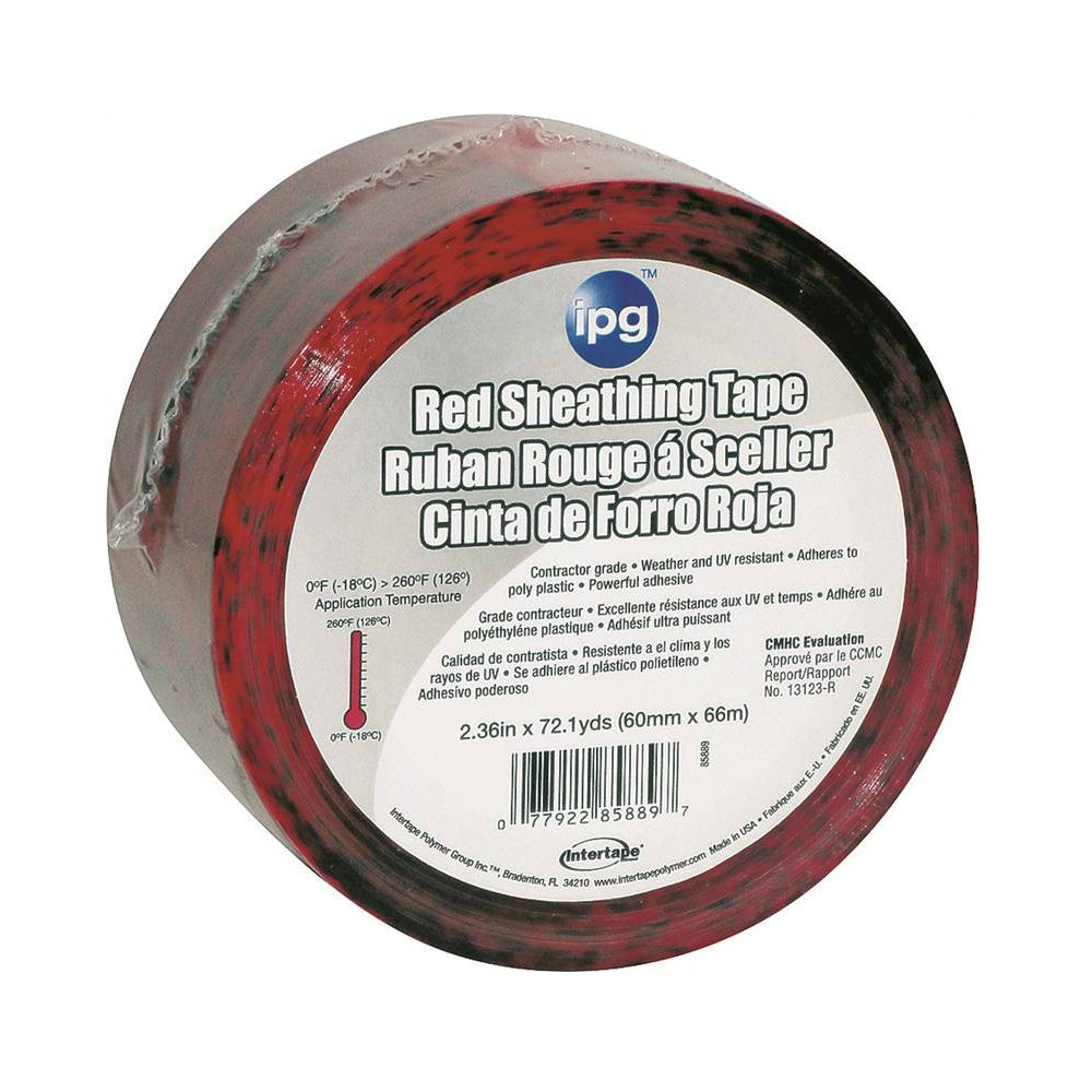 IPG 5560CDNR Contractor-Grade Sheathing Tape, Black/Red
