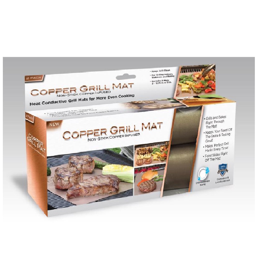 Ideavillage GRILLMATCPB24 Grill Cooking Mat, Copper