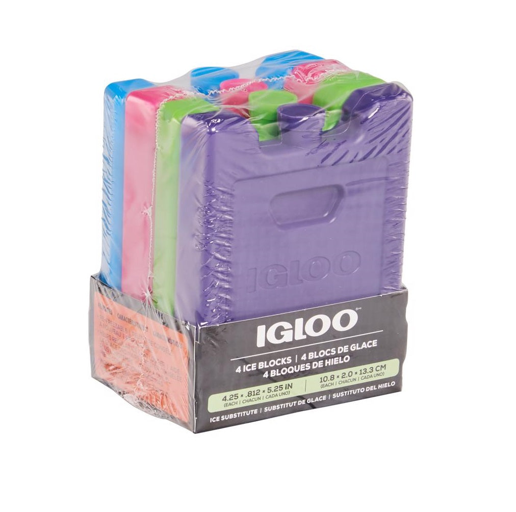 Igloo 25376 Ice Pack, Assorted Colors, 4 Pack