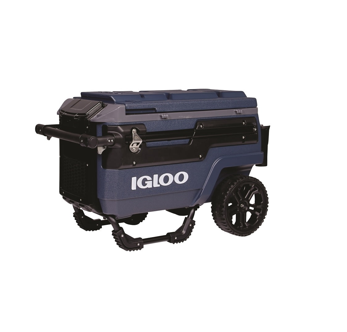 Igloo 34127 Trailmate Journey Cooler, Black/Blue, 70 quart