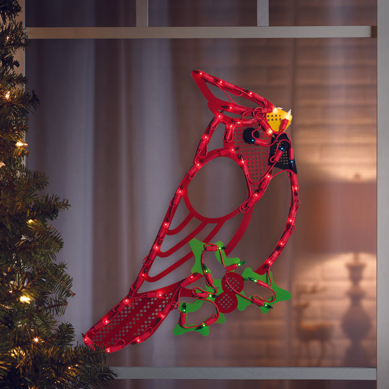 Impact Innovations 95606 Christmas Cardinal Window Silhouette, Red