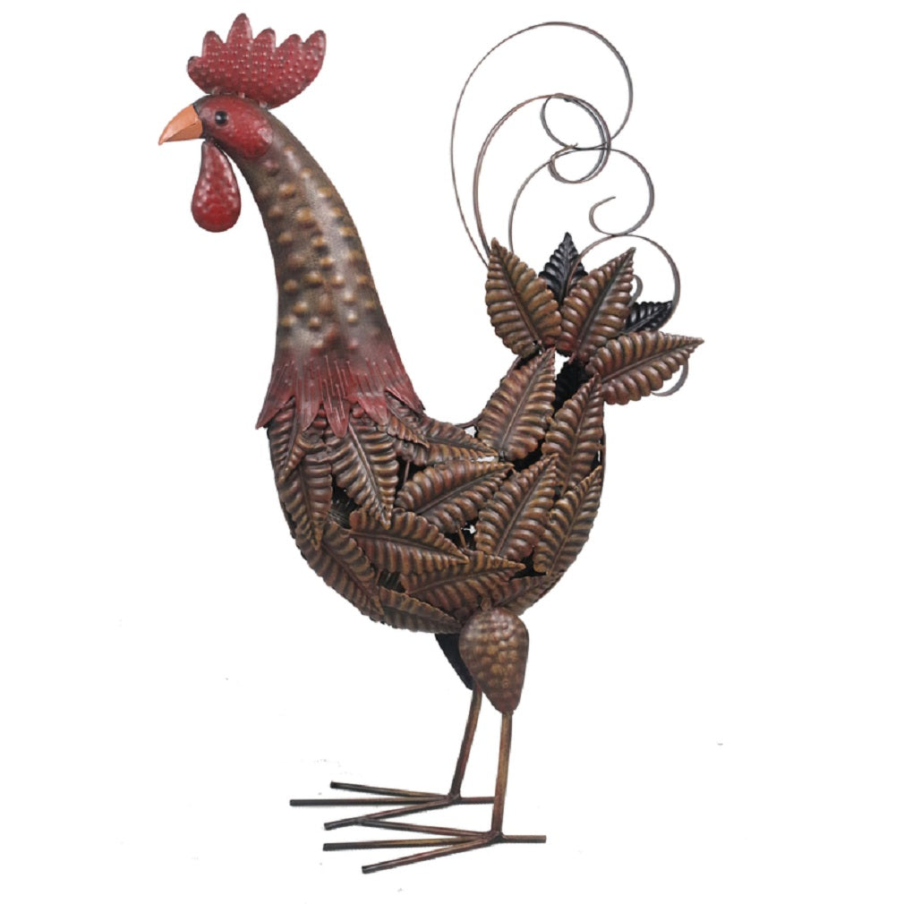 Infinity 18A0128 Rooster Statuary, Iron, Multi Color