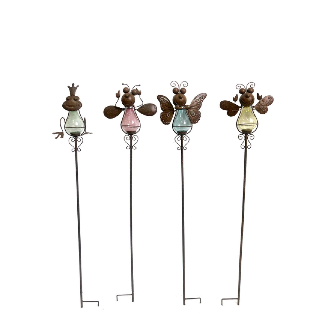 Infinity JN15C05009 Insect and Frog Outdoor Solar Decor, Assorted Color