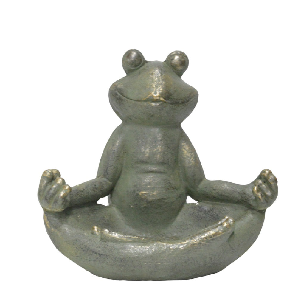 Infinity JN1605009 Frog Statue, Cement, Green