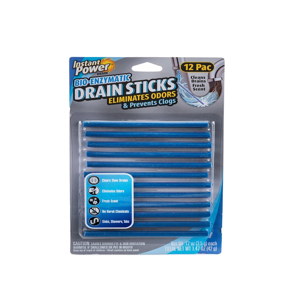 Instant Power 1507 Enzymatic Drain Opener Stick, Blue