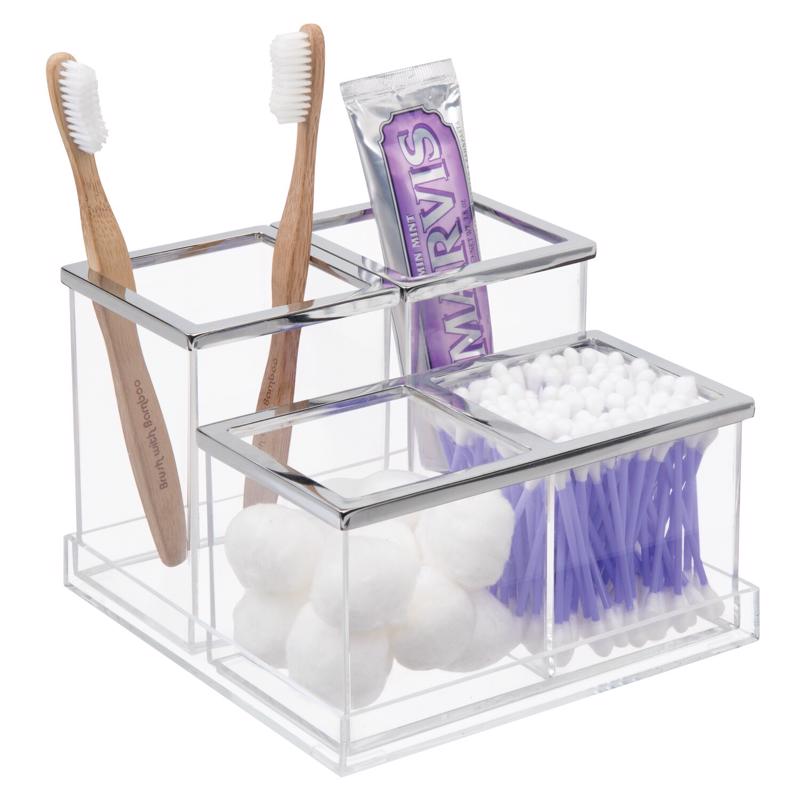 InterDesign 20470 Bath Accessory Set, Clear, Plastic