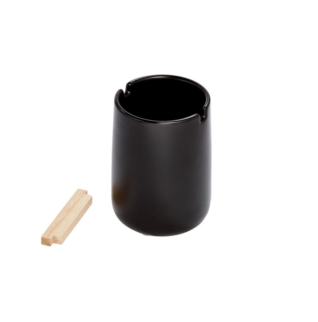 iDesign 28267 Eco Vanity Toothbrush Holder, Ceramic, Black