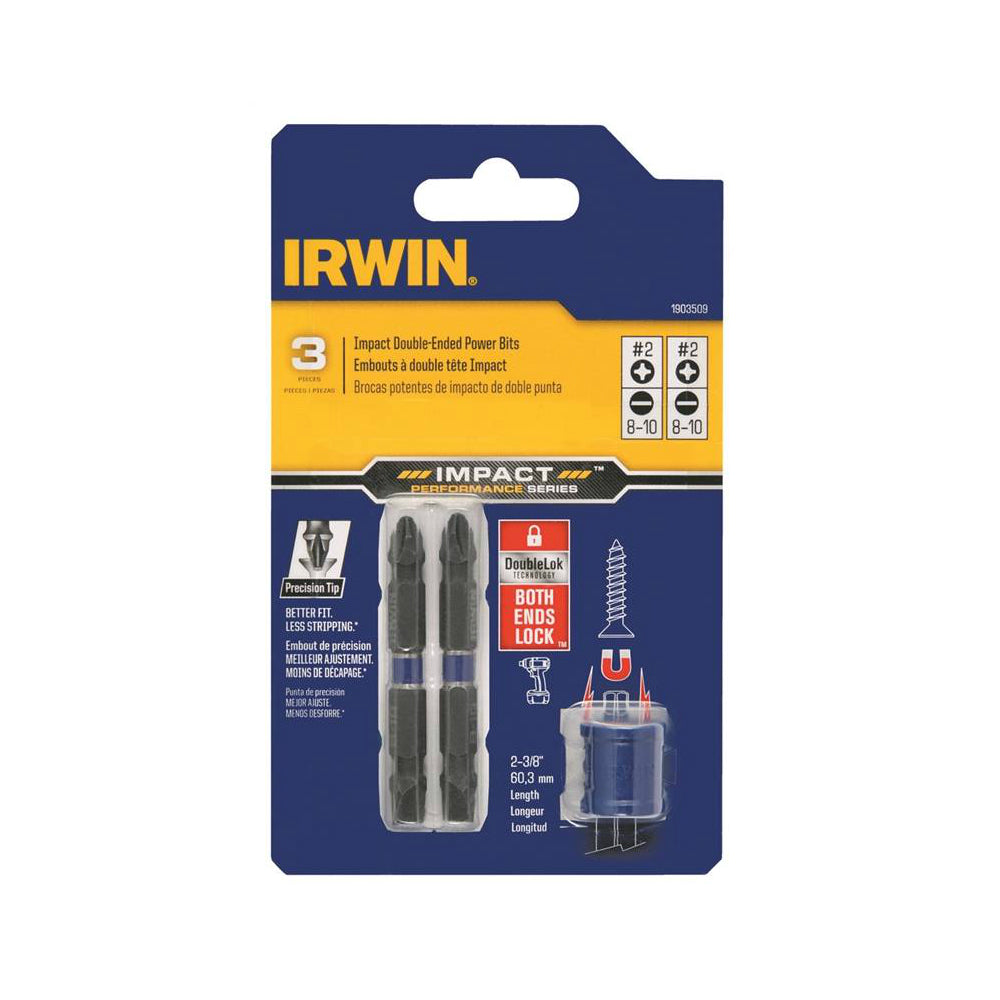 Irwin 1903509 Double-Ended Screwdriver Power Bit, Steel