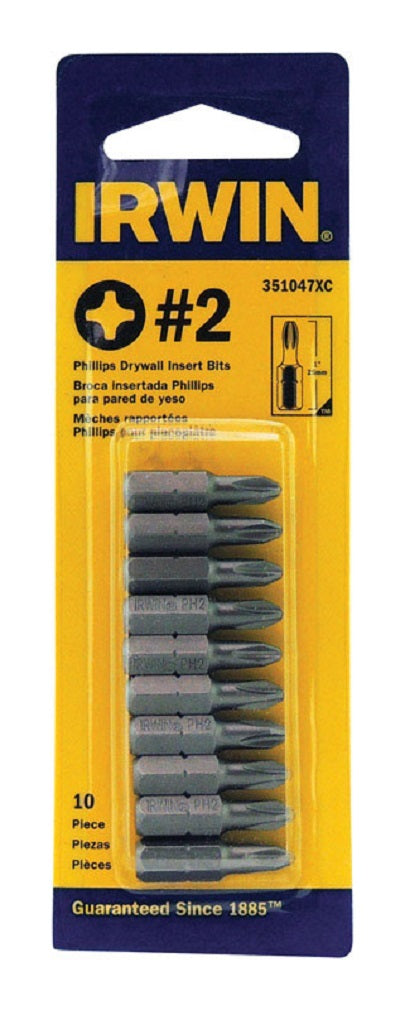 Irwin IWAF21PR210 Drill Bit, Steel, #2 X 1"L