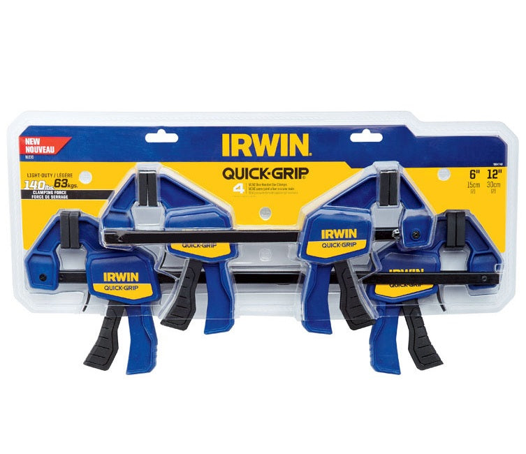 Irwin 1964748 Quick-Grip Mini Quick-Release Bar Clamps, Blue